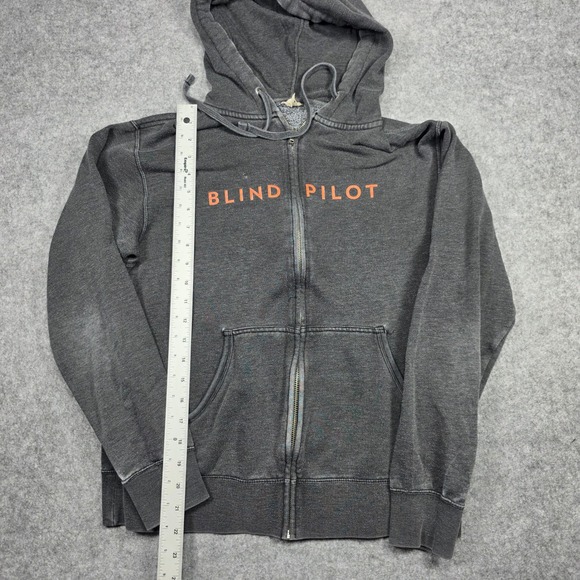 Blind Pilot Hoodie Women S Gray Faded - Picture 3 of 7